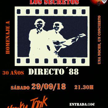 Homenaje a 30 años del directo´88 de Los Secretos