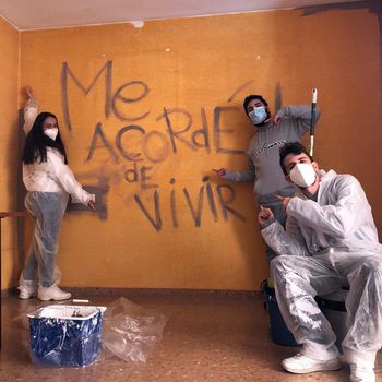La que liamos rodando el videoclip de "Me Acordé de Vivir"