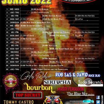 Agenda de conciertos para el mes de Junio de 2022